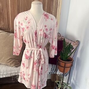 Floral Pink Women's Robe